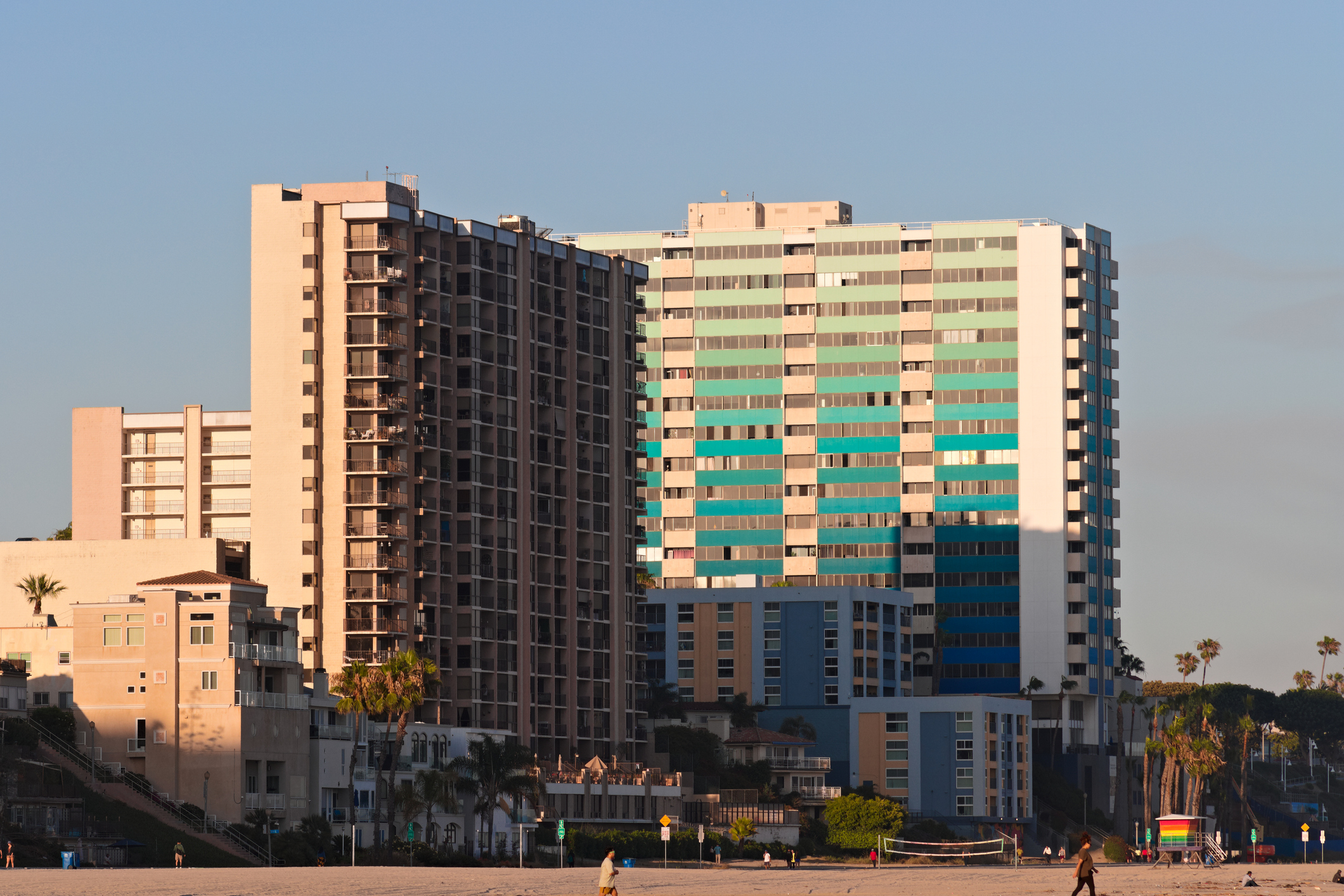 Residential buildings in Long Beach, California